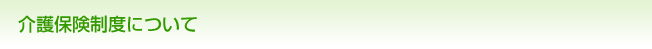 介護保険制度について