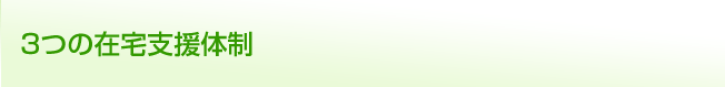 3つの在宅支援体制